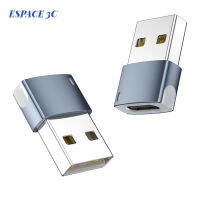 Usb 2.0ไปยัง Type-C อะแดปเตอร์ตัวเมียที่มีไฟ Led 480mbps เชื่อมต่อตัวแปลงชาร์จรับส่งข้อมูล