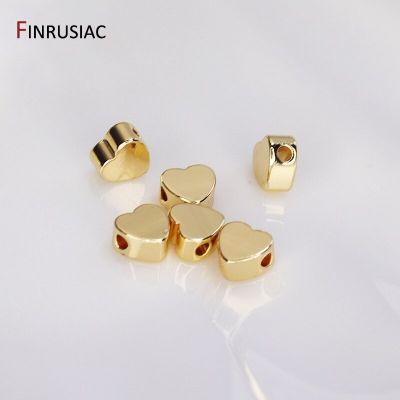 5mm Gold Plated Heart Beads Spacer Beads For DIY Handmade Bracelet Necklace Making Accessories Wholesale DIY accessories and others