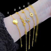 Fine Jewelry Real 18K Gold Twisted Chain celet Solid 999 Rope Chain Wedding Gift for Women