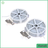 Hanak ผูกเกลียวพืชทำสวนอเนกประสงค์สีขาว1ชิ้น (50ม.) พร้อมลวดเคลือบ