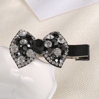 Simple Headwear Bow Tie Rhinestone Barrettes Spring Hair Clip Girl Women Fashion Headdress Hair Accessories