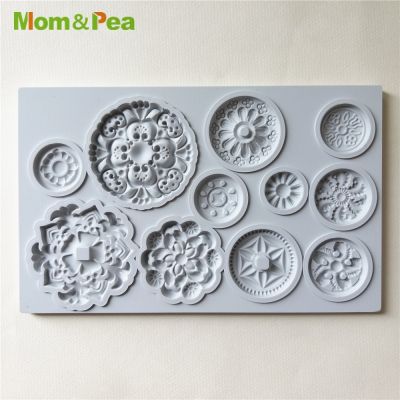 【YF】 Mom Pea GX267 Round Deco Shaped Silicone Mold Cake Decoration Fondant 3D Food Grade