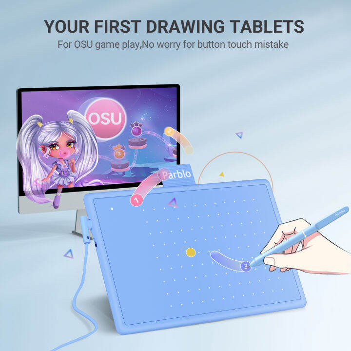 Parblo Ninos N Series Professional Graphics Drawing Tablet OSU Signature Pad Digital Pen Tablet