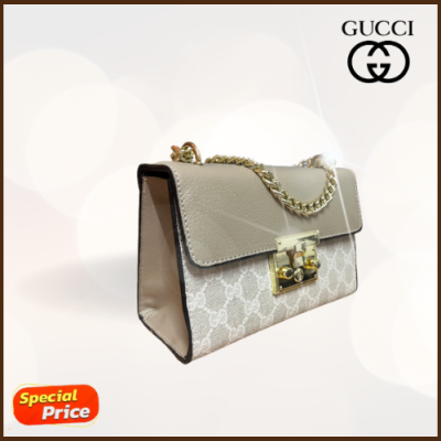 กระเป๋า (GUCCI) สะพายข้างกระเป๋าถือ กระเป๋าสายโซ่ พร้อมกล่อง/ใบเสร็จ หนังแกะกระเป๋าสะพายแฟชั่น กระเป๋าสะพาย สำหรับ ผญ