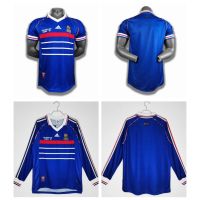 ✓✺ 98 เสื้อยืดแขนยาว ลายทีมชาติฟุตบอล French Home 10 Zidane AAA สไตล์วินเทจ