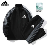 Adidaseเบเกอรี่เสื้อแจ็คเก็ตสำหรับผู้ชาย,เสื้อกีฬาแขนยาวใส่วิ่งสีทึบเสื้อยืดผู้หญิงแฟชั่นฤดูใบไม้ร่วง