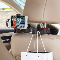 【CW】1Pc Car Headrest Hook &amp; Phone Holder Seat Back Hanger For Rear Seat Cradle Clips For Dropshipping For Samsung Xiaomi