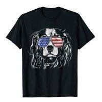 Funny Proud Cavalier King Charles Spaniel Patriotic Dog Tee Custom Top T-Shirts Faddish Cotton Mens Tees Camisa