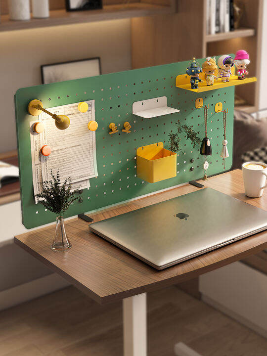 Mellow Racks Desktop Desktop hole plate shelf non-perforated metal office desk partition ...