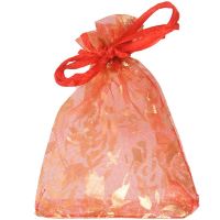 100Pc 7x9cm Rose Organza Drawstring Gift Jewelry Bags Pouches Wedding Xmas Party Gifts Bags Red