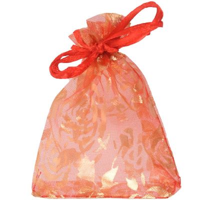 100Pc 7x9cm Rose Organza Drawstring Gift Jewelry Bags Pouches Wedding Xmas Party Gifts Bags