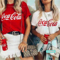 Coca-Cola ร่วมเสื้อยืดแขนสั้นชายและหญิงดาวกับ Coca Cola รุ่นลิมิเต็ดเสื้อผ้าเป๊ปซี่