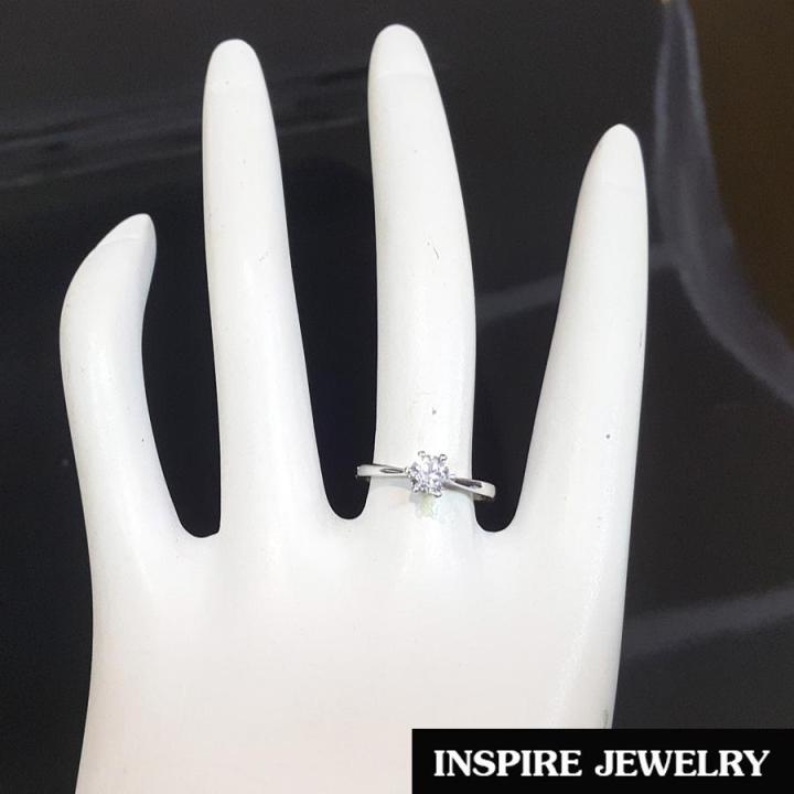 inspire-jewelry-แหวนเพชรเม็ดเดียว-size-5min-เพชรcz-เพชรสวยเกรด-aaa-งานจิวเวลลี่-ดีไซด์ทันสมัย-งานเกรดพรีเมี่ยม-งานปราณีต-น่ารัก