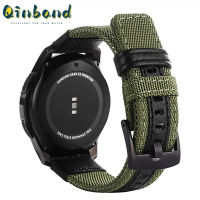 Qinband สายนาฬิกาข้อมือไนลอนอเนกประสงค์ระบายอากาศได้สายรัดข้อมือแบบนิ่มสำหรับผู้ชายอุปกรณ์ทดแทนสายรัดข้อมือขนาด20มม. 22มม.