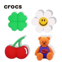 ┅ Jibbitz crocs จี้รูปการ์ตูนหมี ใบโคลเวอร์ อุปกรณ์เสริม สําหรับตกแต่ง