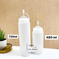 พร้อมส่ง--+สุด ขวดบีบ 1 รู มีสเกลใสที่ขวด ขวดบีบซอส 480 ml / 720 ml ลดราคาถูกสุด แก้วน้ำ กระติกน้ำ ขวดน้ำ เหยือน้ำ กระบอกน้ำ ขวดน้ำพลาสตืก แบบพกพา 2ลิตร