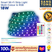 Lamptan ไฟเส้นเปลี่ยนสี อัจฉริยะ 18w Smart Wi-Fi Striplight Multi-Colour &amp; RGB ยาว 3 เมตร ควบคุมด้วยสมาร์ทโฟน ประกันศูนย์