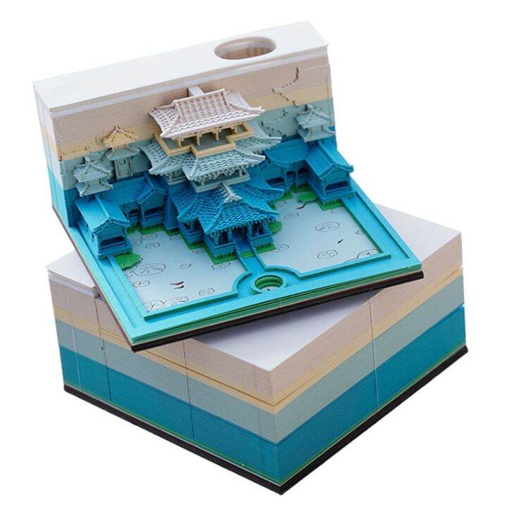 FANRI Temple Castle Universe 3D Carving Sticky Notes Handmade Crafts ...