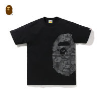 เสื้อยืดคอกลม BAPE Mens Autumn/winter Ape Head Print Reflective Dot Camouflage Pattern Short-sleeved T-shirt 110042D