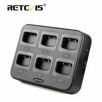 Retevis RTC777เครื่องชาร์จไฟหกทางหลายระบบป้องกันความปลอดภัยสำหรับ Baofeng 888S Retevis H777/H777 Plus เครื่องชาร์จวอล์กกี้