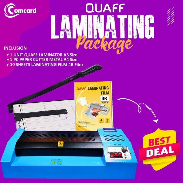 ☑️ Comcard Mall [PROMO PACKAGE] QUAFF Laminating Machine A3 Laminator