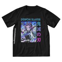 เสื้อยืดคอกลมDemon Slayer Kimetsu ไม่มี Yaiba เสื้อยืดผู้ชายใหม่เสื้อ T Anime Manga Shinobu Kocho Tshirt ผ้าฝ้าย Gothic Animes เสื้อผ้า