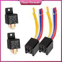 Moon Forever รีเลย์รถยนต์พร้อมสายรัด80Amp ซ็อกเก็ตปลั๊ก Spdt 12V สำหรับรถจักรยานยนต์รถบรรทุก