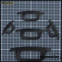 WUXU 4pcs พลาสติกปอมปอม สายรัดภายนอก อุปกรณ์เสริมชิ้นส่วน มี5ขนาด เสื้อตะขอสายรัดหน้าอก ของใหม่ สีดำสีดำ บันจี้ไท เครื่องมือกลางแจ้งสำหรับกิจกรรมกลางแจ้ง