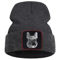 【YD】 Hat French Bulldog Quote MenS Knitted Hats Beanie Balaclava Streetwear Warm Bonnets Cap