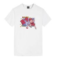 tshirt เสื้อยืดแขนสั้น ผ้าฝ้ายแท้ ทรงหลวม พิมพ์ลายการ์ตูนอนิเมะ Slam Dunk Sakuragi สําหรับนักเรียน เล่นกีฬา บาสเก็ตบอล(S