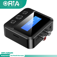 ORIA ตัวรับสัญญาณเสียงบลูทูธ2.0ช่อง,RCA แฟชั่นแบบโบราณถึง3.5มม. อะแดปเตอร์เสียงไร้สายบลูทูธ5.0สำหรับลำโพงเก่า/อินเทอร์เฟซ AUX ของเครื่องขยายเสียง