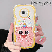 Chenyyyka เคสปลอกสำหรับ Samsung J7นายก J7สำคัญ2 J2ลายการ์ตูนมอนสเตอร์ที่น่ารักดีไซน์ใหม่ขอบคลื่นเนื้อครีมปลอกโปร่งใสลายกล้องถ่ายรูปกันกระแทกแบบใสนุ่มเรียบง่ายปลอกป้องกันอ่อนโยน