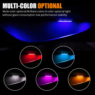 Car Door Bowl Decoration Light Universal Auto Atmosphere Lamp Armrest Interior Door Handle Lighting 4PcsSet