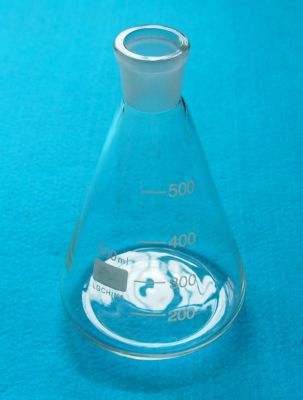 Yingke ข้อต่อขวดทดลองพลาสติกแก้วขนาด500มล. 24/29ขวดเหลี่ยมในห้องปฏิบัติการ