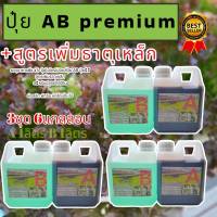 ปุ๋ย AB ขนาด 1000ml ไฮโดรโปรนิกส์ สูตรน้ำเข้มข้น สำหรับพืชกินใบ แบบ 3ชุด 6แกลอน ราคาพิเศษ