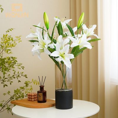 hotx【DT】 WQNJIN 5 Heads Artificial Silk Flowers Fake Bouquet 75cm As Room