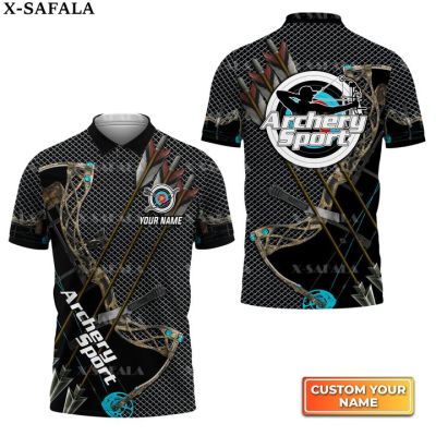 Archery Sport Team Player Personalized  2023 New 3D Printed Men Women Thin Polo Shirt Collar Short Sleeve Street Wear Casual Tee-8
