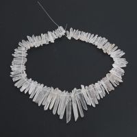 Natural White Quartz Crystal Stick Point Loose Beads PendantCrystal Briolettes Beads Jewelry EF-CT-311AMBH