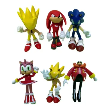 6pcs / set Sonic Series Mini Action Figurines Pvc Doll Modèle