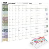2024 Wall Calendar Planner Sheet Kawaii Yearly Monthly Weekly Daily Planner To Do List Hanging Agenda Schedule Organizer Office