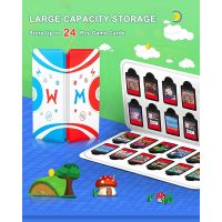Switch Game Case with 24 Game Card Holder Compatible with Nintendo Switch&amp;Switch OLED Game Card, Animal Crossing Portable Switch Game Card Case with Soft Lining&amp;Magnetic Closure
