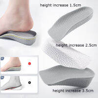 1คู่ EVA Breathable ความสูงพื้นรองเท้าความสูงเพิ่ม Insoles รองเท้า Lifts สำหรับผู้หญิงผู้ชาย Half Pad ที่มองไม่เห็น Orthopedic Pad