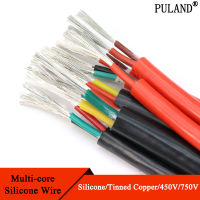 สาย Ruer ซิลิโคนนิ่ม1เมตร0.3 0.5 0.75 1 1.5 2 2.5 2 6มม.,2 3 4 6แกนสายอุณหภูมิสูงทองแดงยืดหยุ่นได้