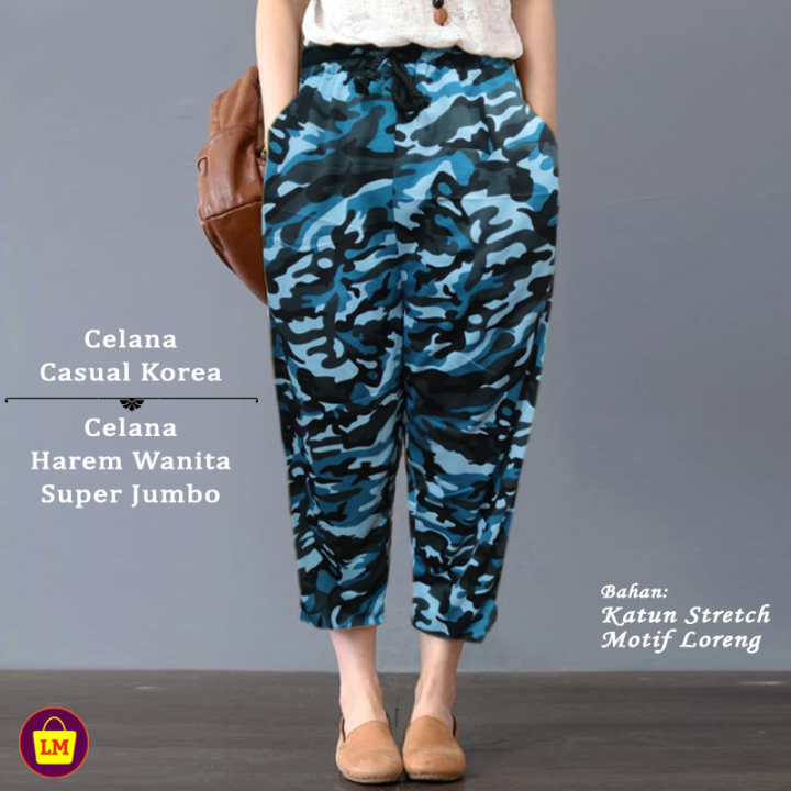 กางเกงลำลองสไตล์เกาหลีผู้หญิงกางเกงฮาเร็มจัมโบ้ใหม่ล่าสุดขายดีที่สุดถูกที่สุด-lms-20056-20059-20062