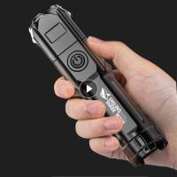 1pc Powerful LED Flashlight 10W Lumen Tactical Flashlights Rechargeable USB Waterproof Zoom Fishing Hunting LED Flashlights