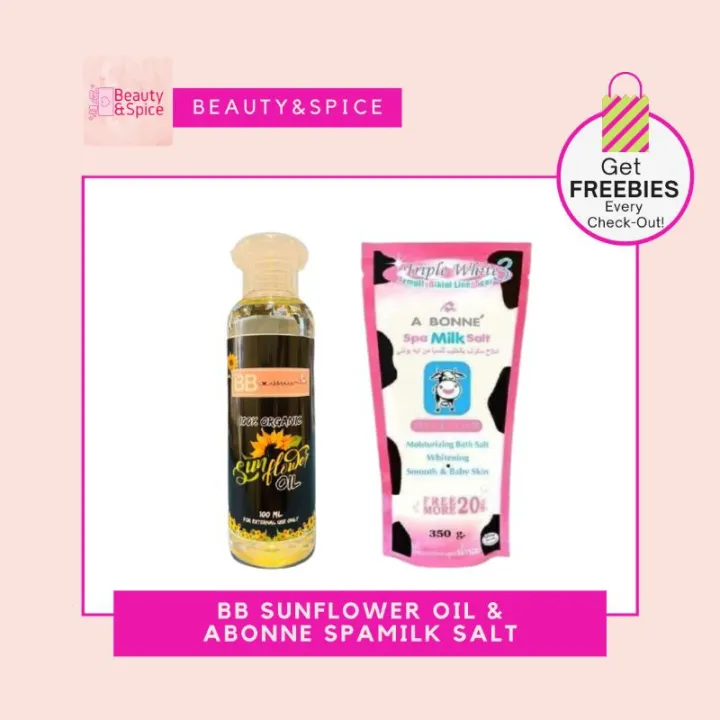 BB SUNFLOWER OIL AND ABONNE SPA MILK SALT Lazada PH