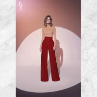 INSOMNIA BY VARA [VERY INSOMNIA/RESORT20] Luna Red Pant