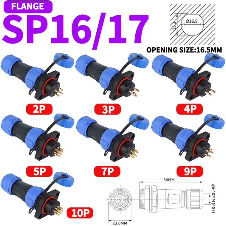 sp13ซ็อกเก็ตปลั๊กขั้วต่อทางอากาศกันน้ำติดแผง2pin-12pin-sp21-sp20-sp17ฝาครอบกันฝุ่นสายเคเบิลไฟฟ้า