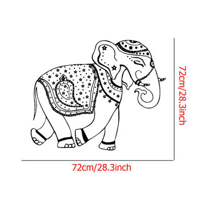 Wall Mural Indian Elephant Ganesha Pattern Vinyl Wall Sticker Removable Wall Decals For Home Art Decoration Y-510