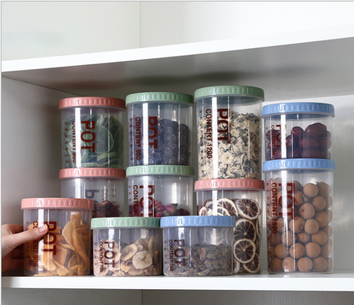 Kitchen Grain Storage Containers Food and Fruits Sealed Plastic Containers Snacks Storage Box